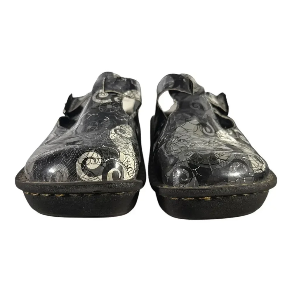Alegria Women Classic Mule Size 38 8 Black Gray Shoe Clog